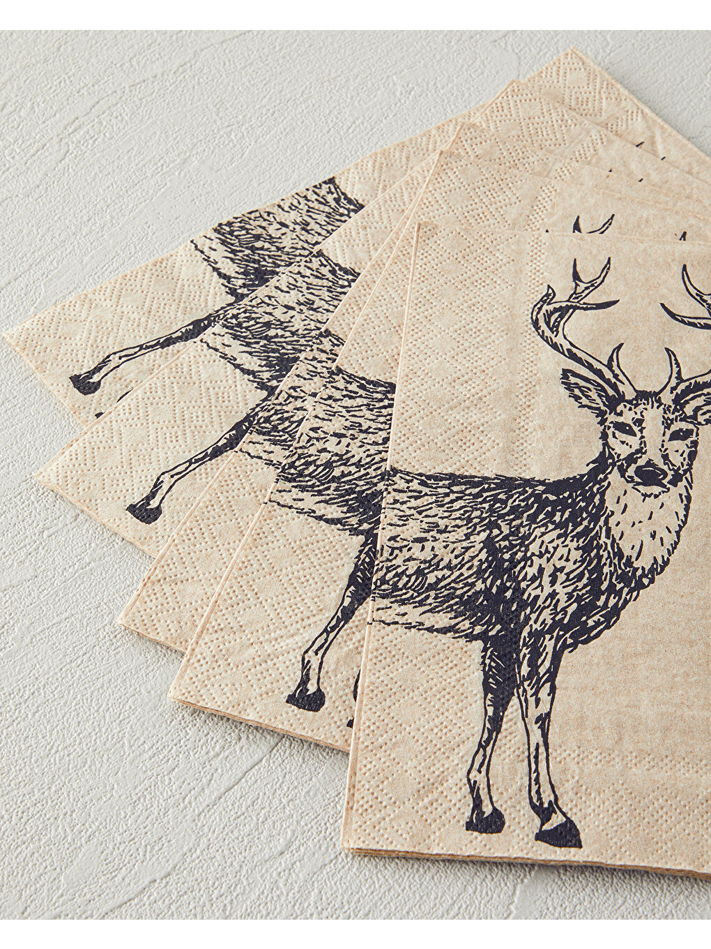 English Home Cute Deer 12'li Kağıt Peçete 33x40 Cm Siyah - 1