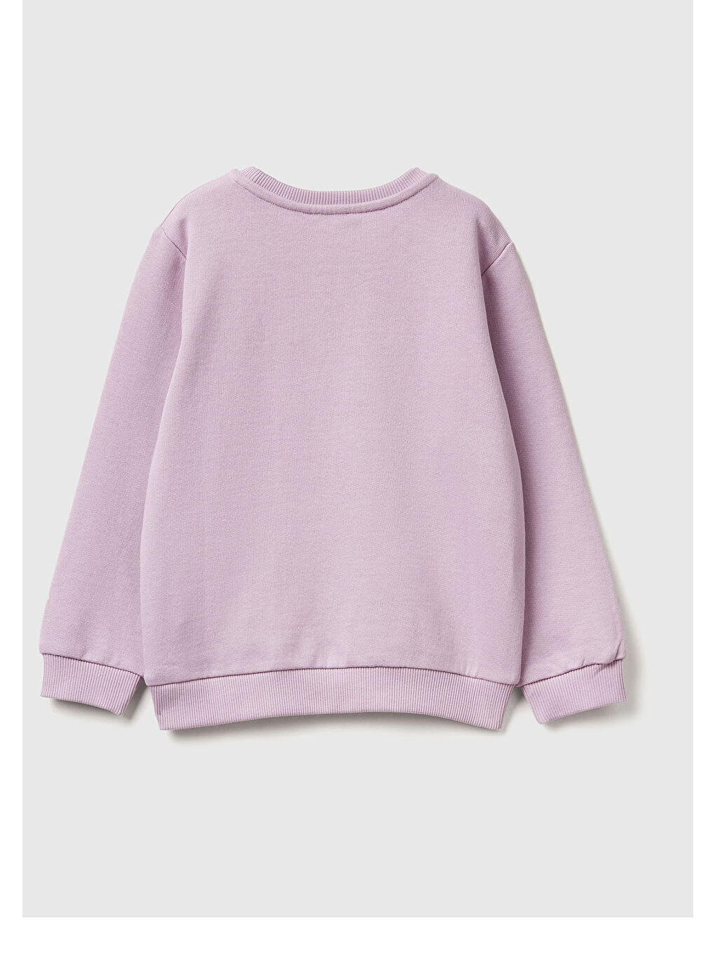 Kız Çocuk Lila Grafik Baskılı Ribanalı Regular Fit Sweatshirt-1