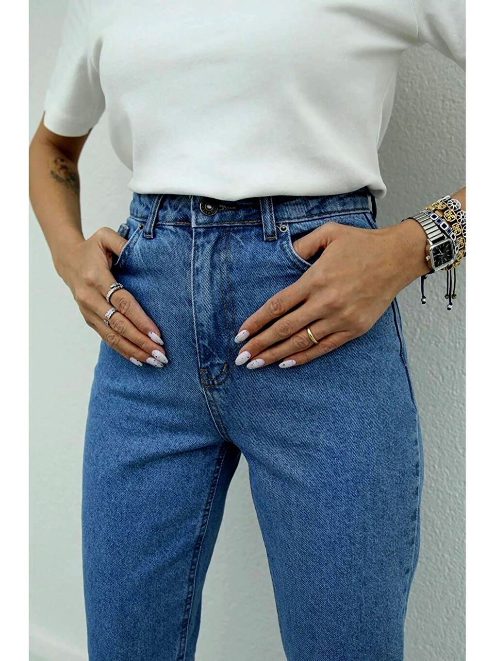 Mom Jean Pantolon Mavi   13360-4