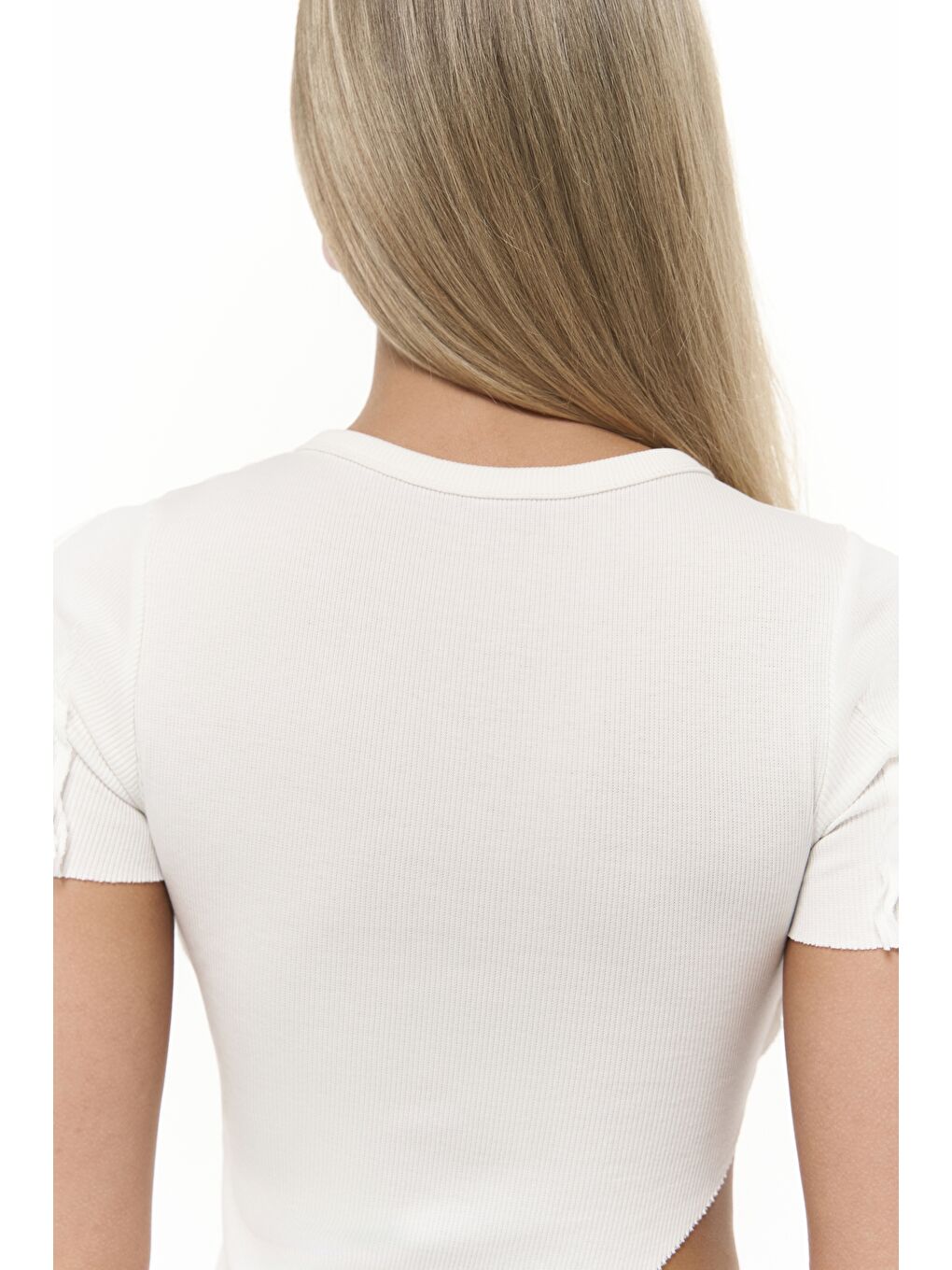 Norris Asimetrik Ekru Crop-6