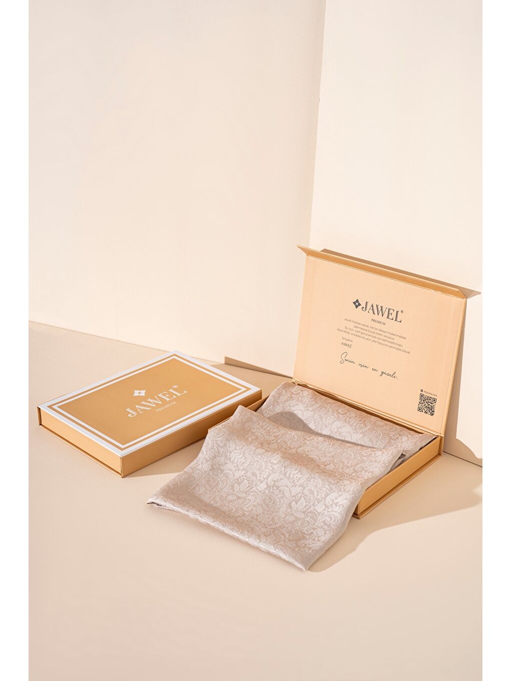 Ekru Kadın Rhiza Modal Floş Şal-2