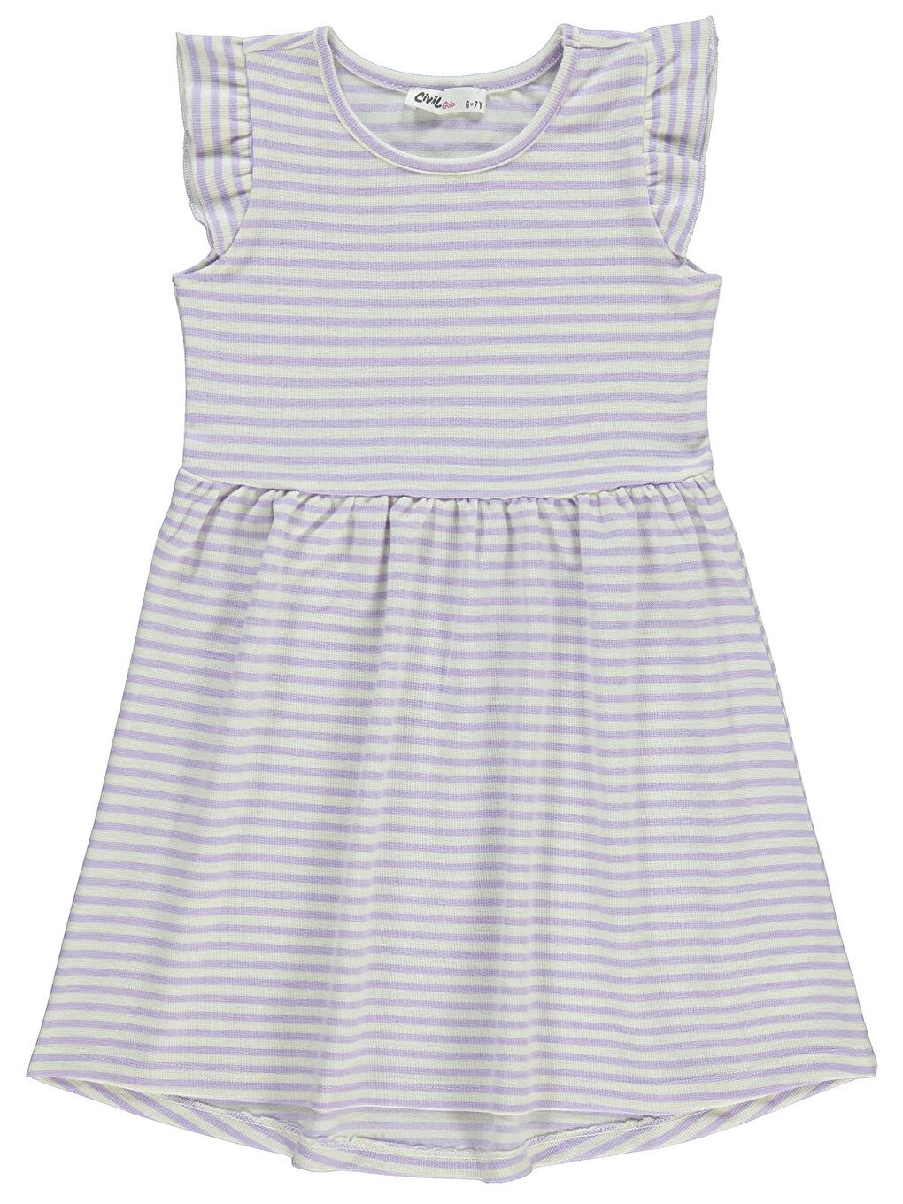 Mor Girls Kız Çocuk Elbise 6-9 Yaş Nazik Lavanta