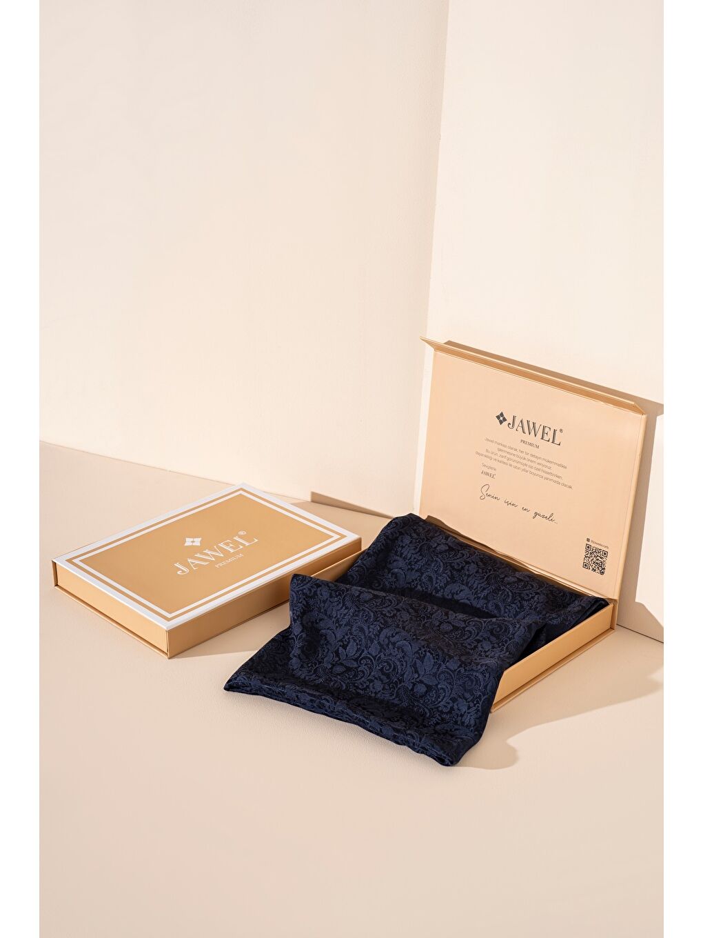 Lacivert Kadın Rhiza Modal Floş Şal-2