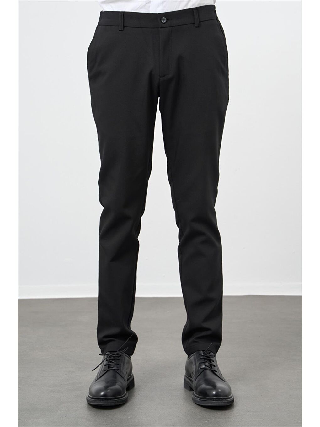 Siyah Pamuklu Lastikli Yandan Cepli Casual Slim Fit Jogger Pantolon 1003245101