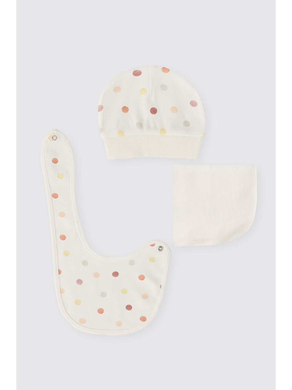 Ekru Yenidoğan Puantiye Desen 5'li Hastane Çıkışı-1