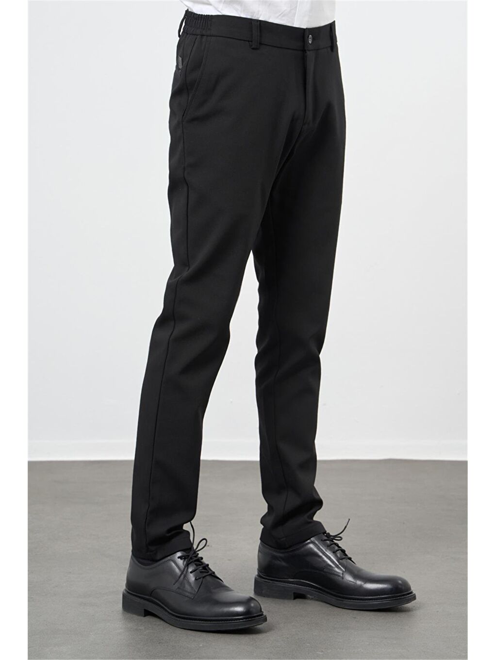 Siyah Pamuklu Lastikli Yandan Cepli Casual Slim Fit Jogger Pantolon 1003245101-2