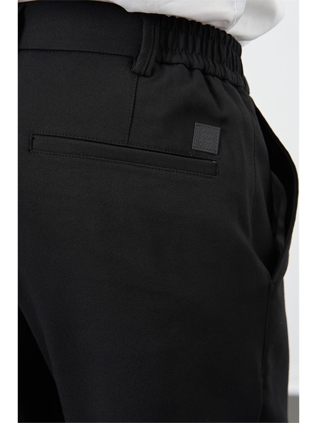 Siyah Pamuklu Lastikli Yandan Cepli Casual Slim Fit Jogger Pantolon 1003245101-3