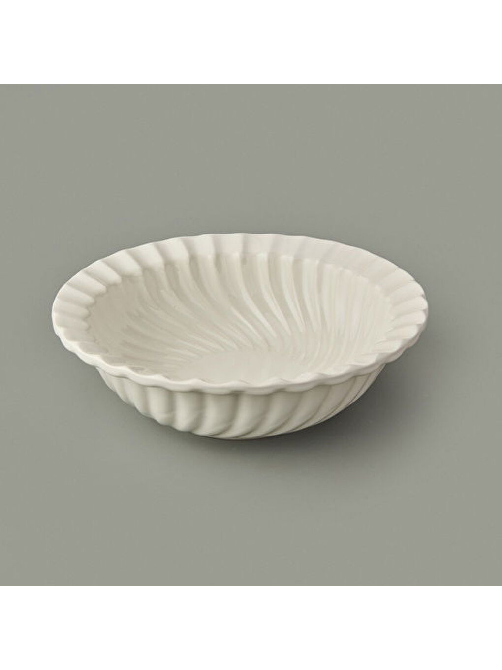 Ekru Porselen Papatya Salata Kasesi - Krem - 21x11 cm