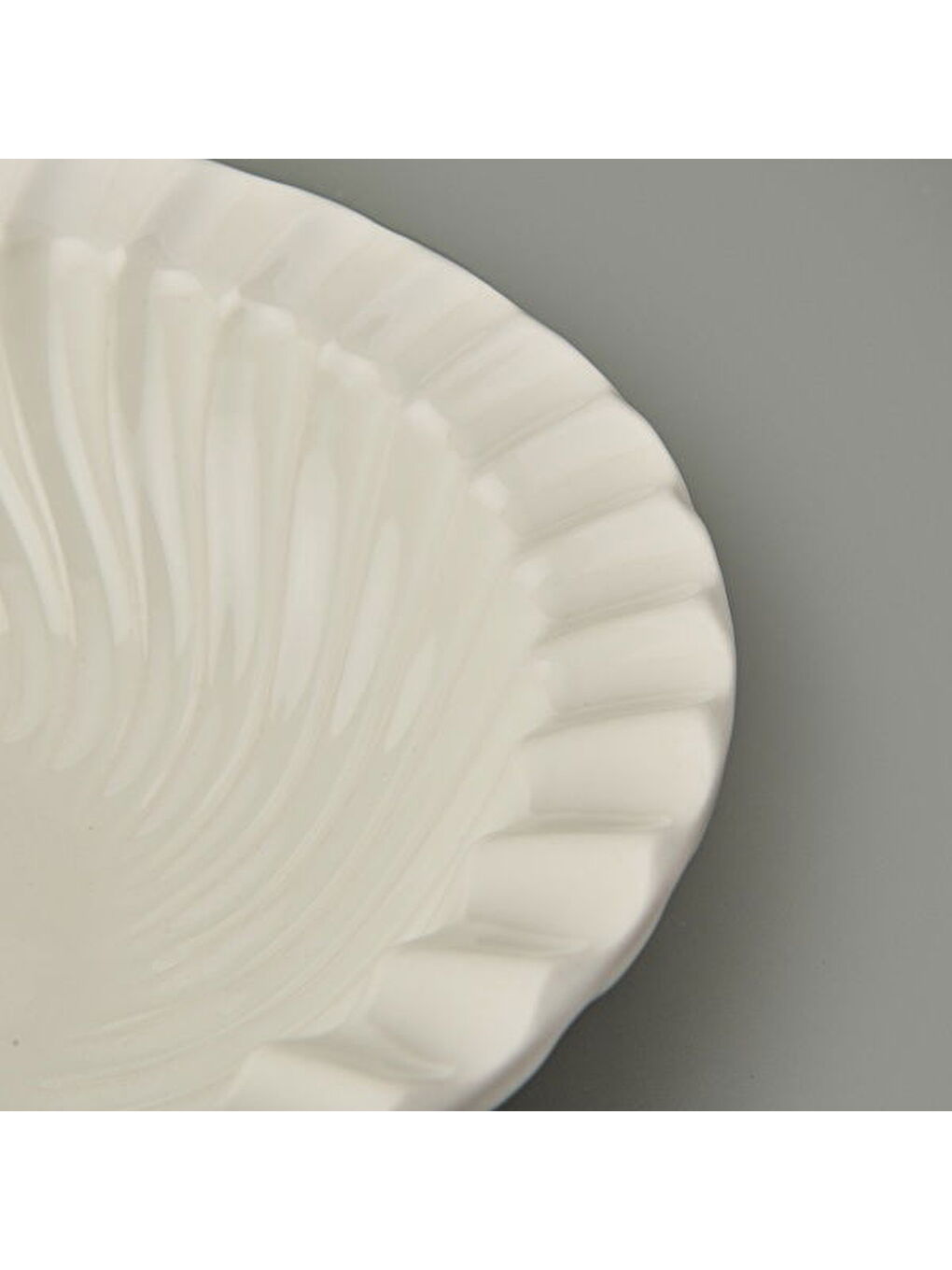 Ekru Porselen Papatya Salata Kasesi - Krem - 21x11 cm-3