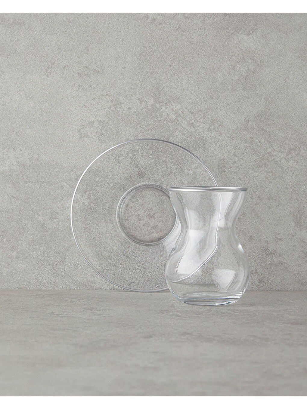 Gri Stellar Cam 12 Parça 6 Kişilik Çay Seti 140 ml Silver-1