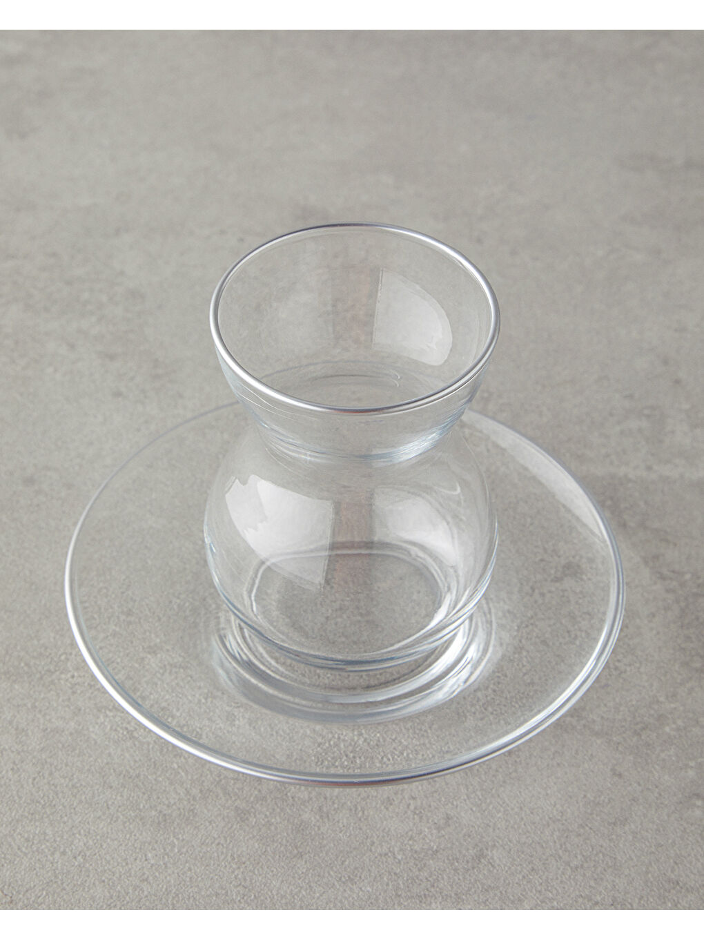 Gri Stellar Cam 12 Parça 6 Kişilik Çay Seti 140 ml Silver-2