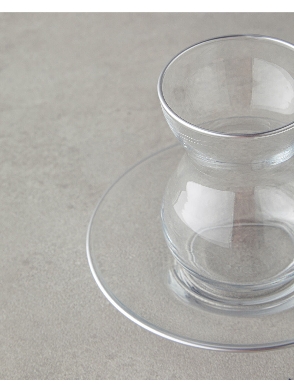 Gri Stellar Cam 12 Parça 6 Kişilik Çay Seti 140 ml Silver-3