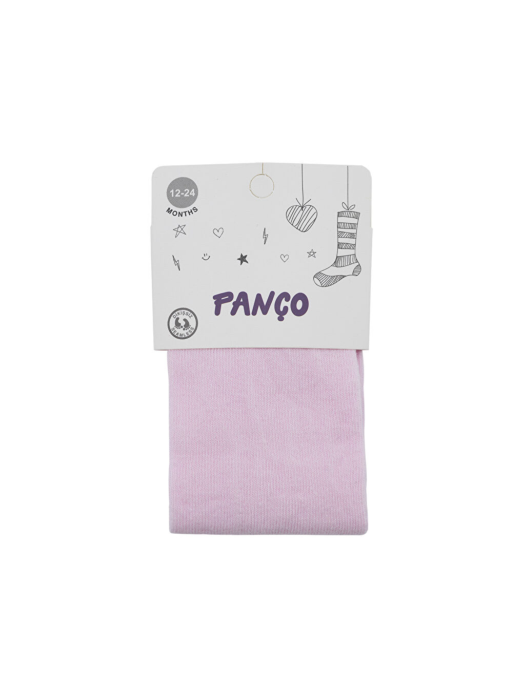 Pembe Kız Çocuk Pamuklu Külotlu Çorap