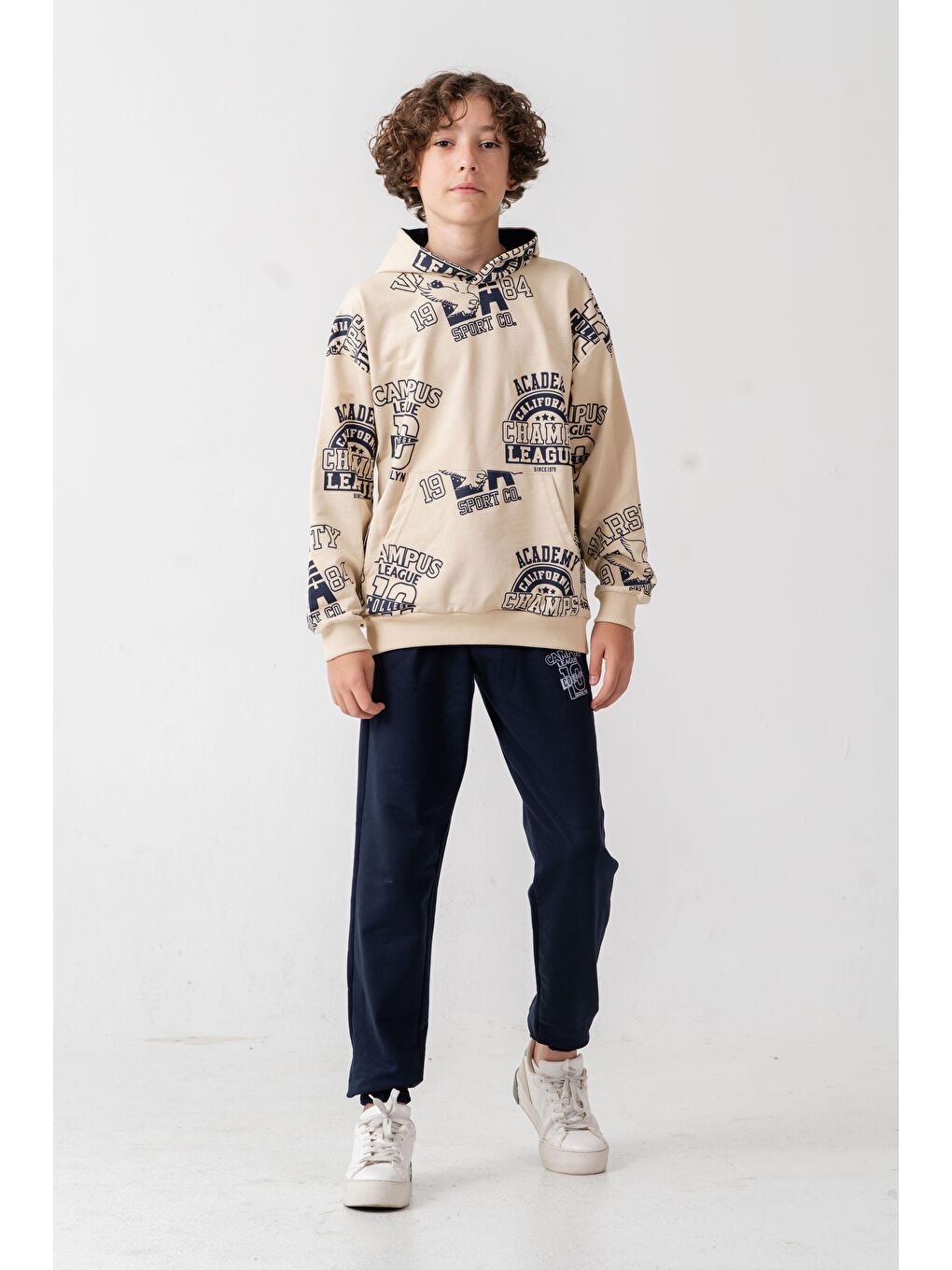 Lacivert Academy California Champ League Since 1979 Baskılı Erkek Çocuk Alt Üst Eşofman Takımı