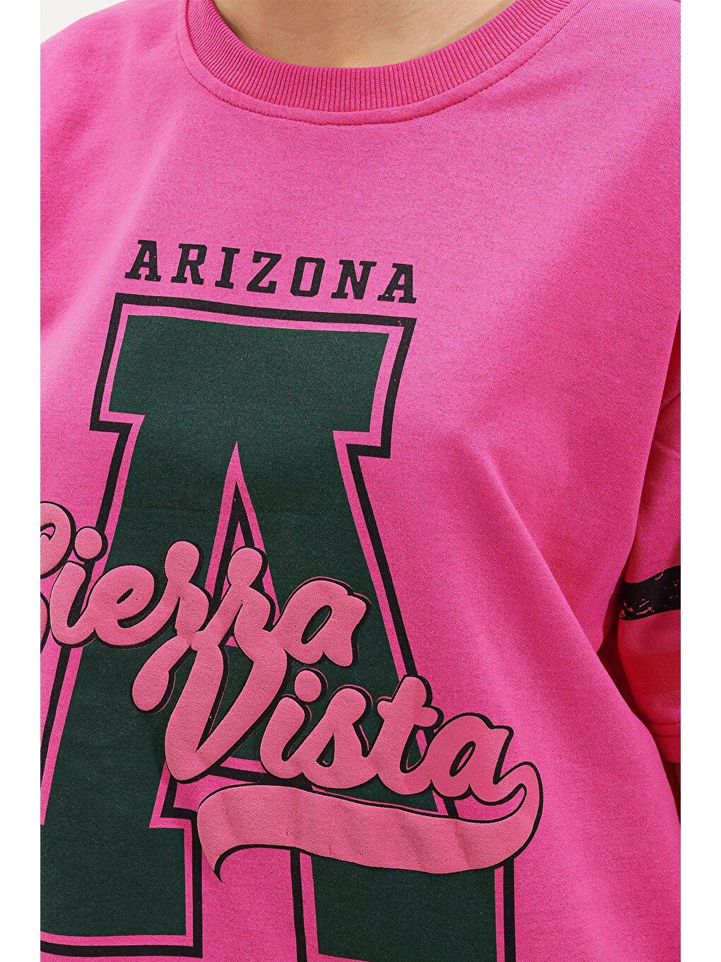 HAKKE Pembe İki İplik Arizona Baskı T-SHİRT - 3