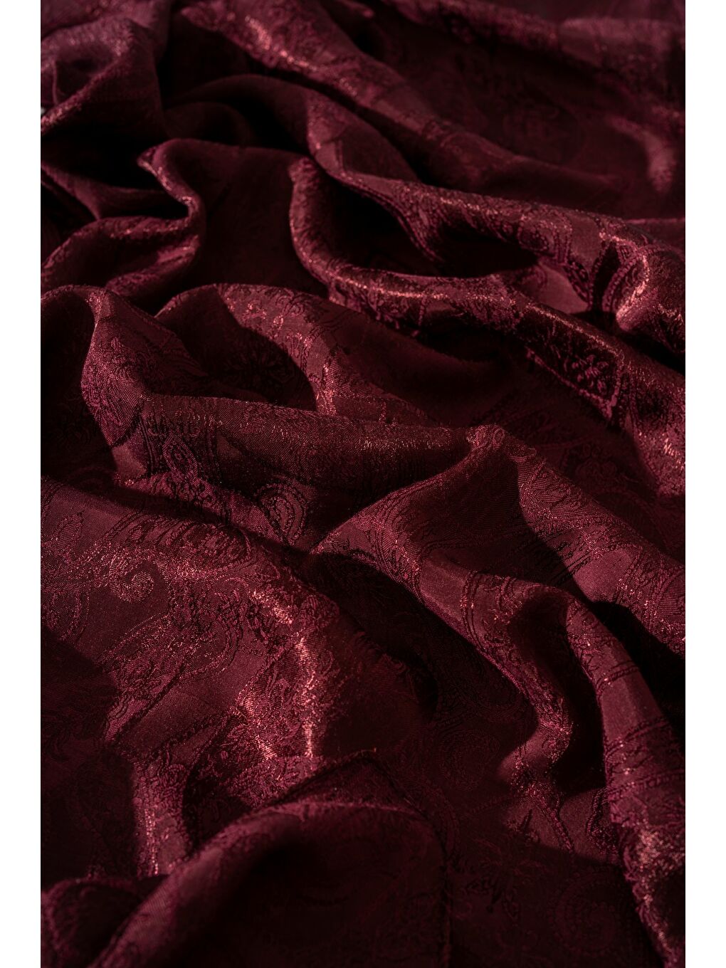 Bordo Kadın Pirsus Modal Floş Şal-1