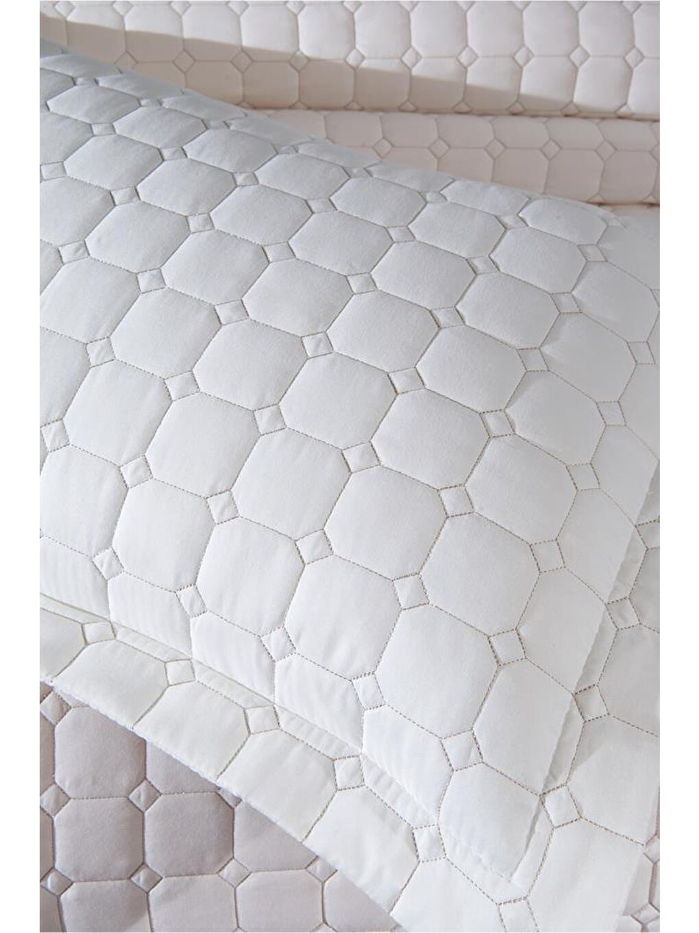 Ekru Estiva Çift Kişilik Yatak Örtüsü Krem-4