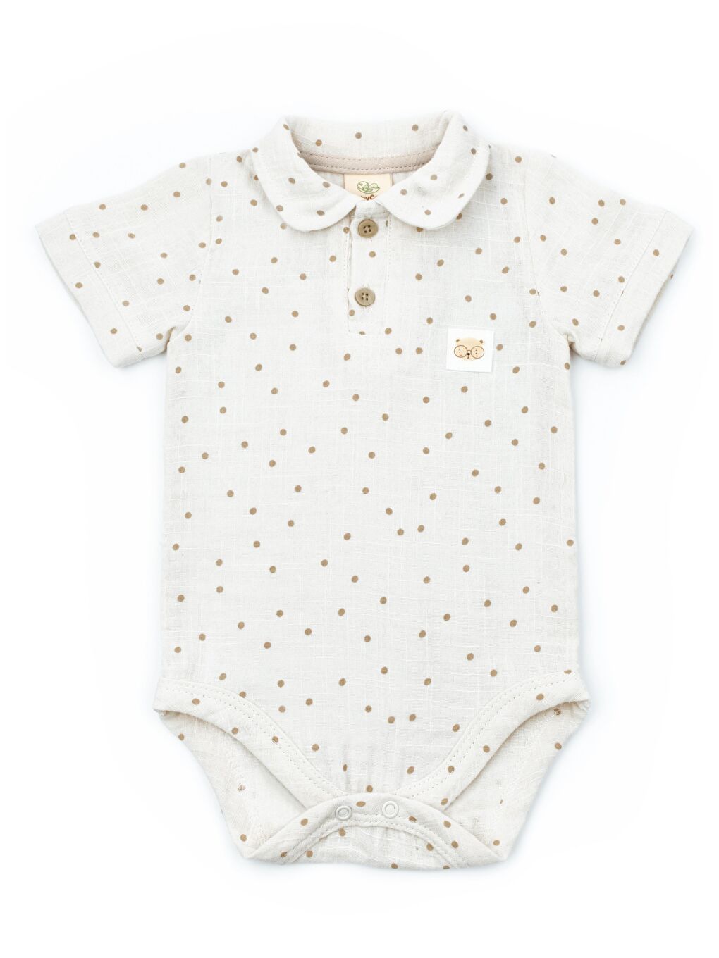 Ekru Bebek 2li Kısa Kollu Badi Müslin %100 Pamuk, Bebek ve Yenidoğan Serisi --4