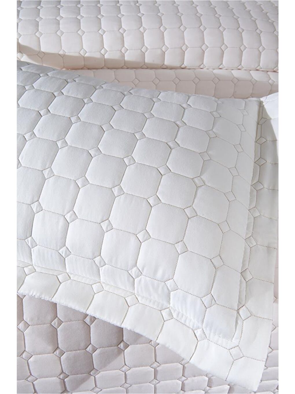 Ekru Estiva Çift Kişilik Yatak Örtüsü Krem-6