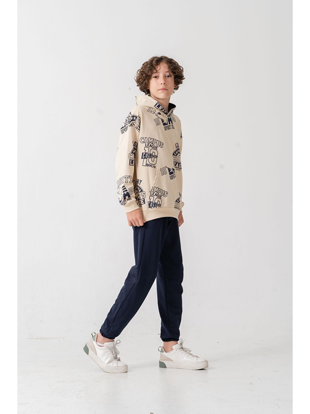 Lacivert Academy California Champ League Since 1979 Baskılı Erkek Çocuk Alt Üst Eşofman Takımı-1