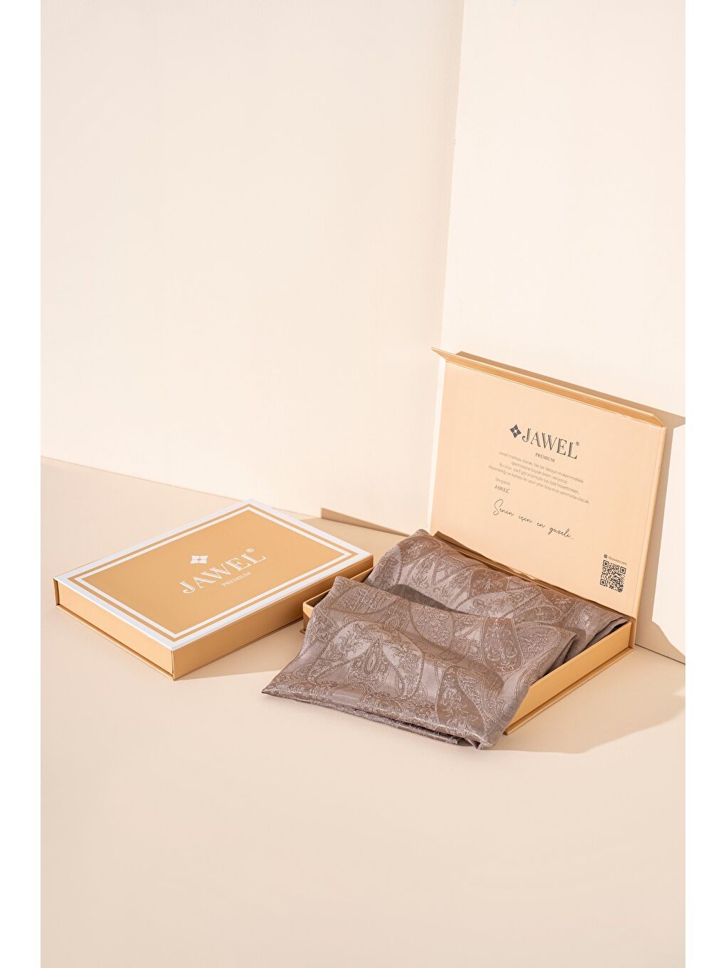 Kahverengi Kadın Pirsus Modal Floş Şal-2