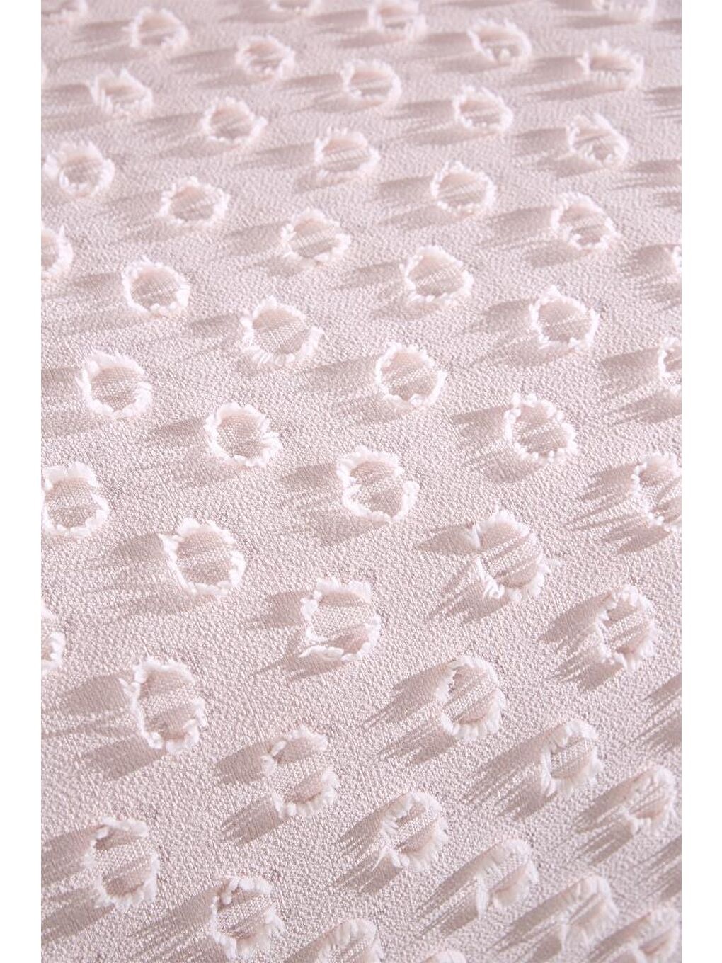 Pembe Konik 3 Parça Çift Kişilik Pike Takımı Pudra-5