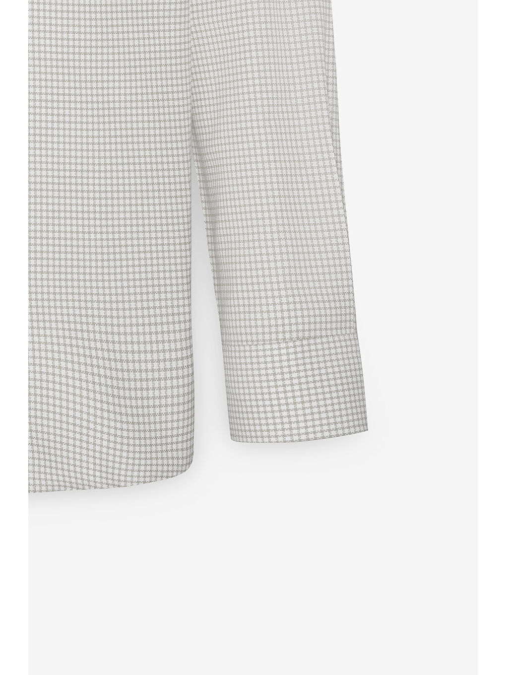 Erkek Beyaz-Bej Kolay Ütülenebilir Slim Fit Dar Kesim Düğme Yaka Gofre Desenli Gömlek-7