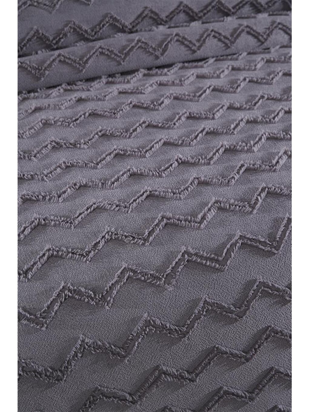 Lumpa 3 Parça Çift Kişilik Pike Takımı Antrasit-2