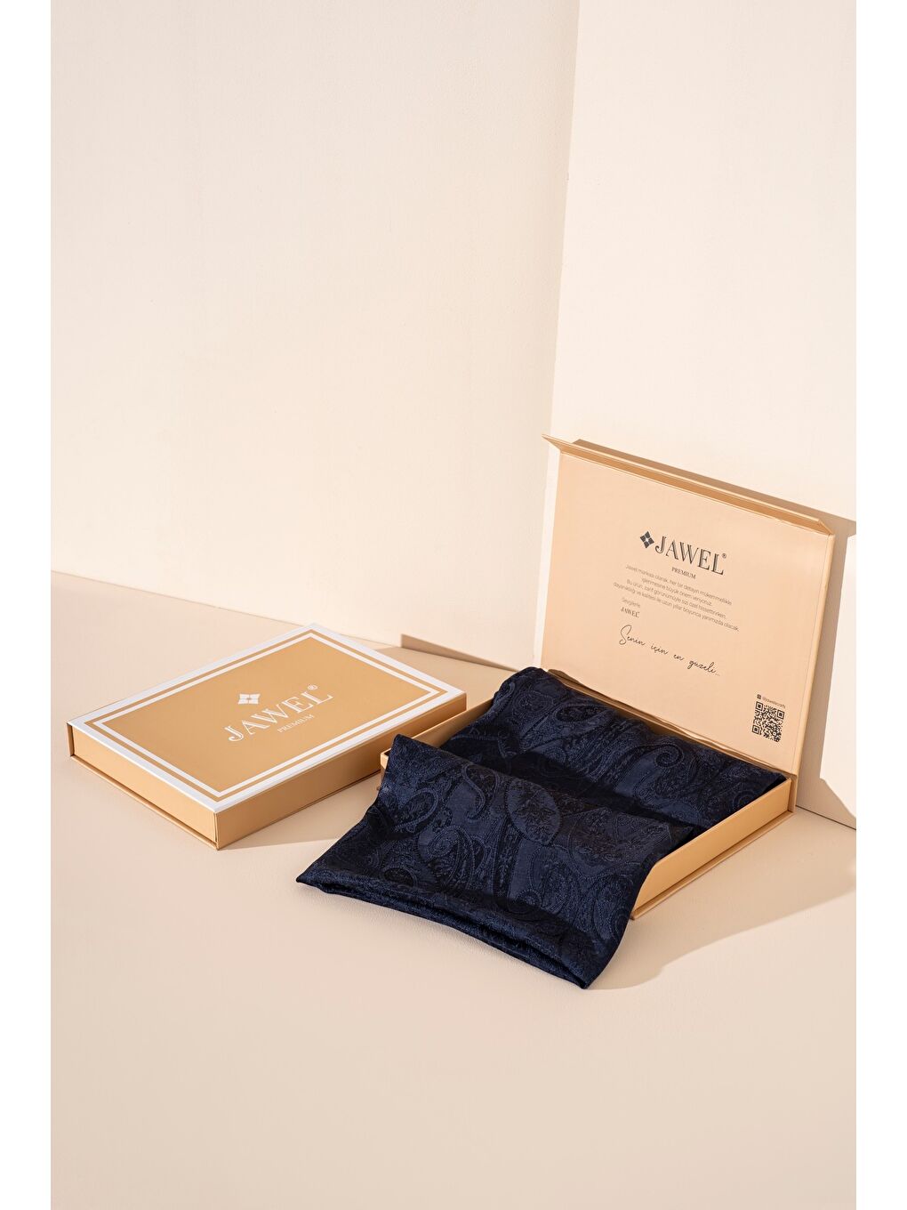 Lacivert Kadın Pirsus Modal Floş Şal-2