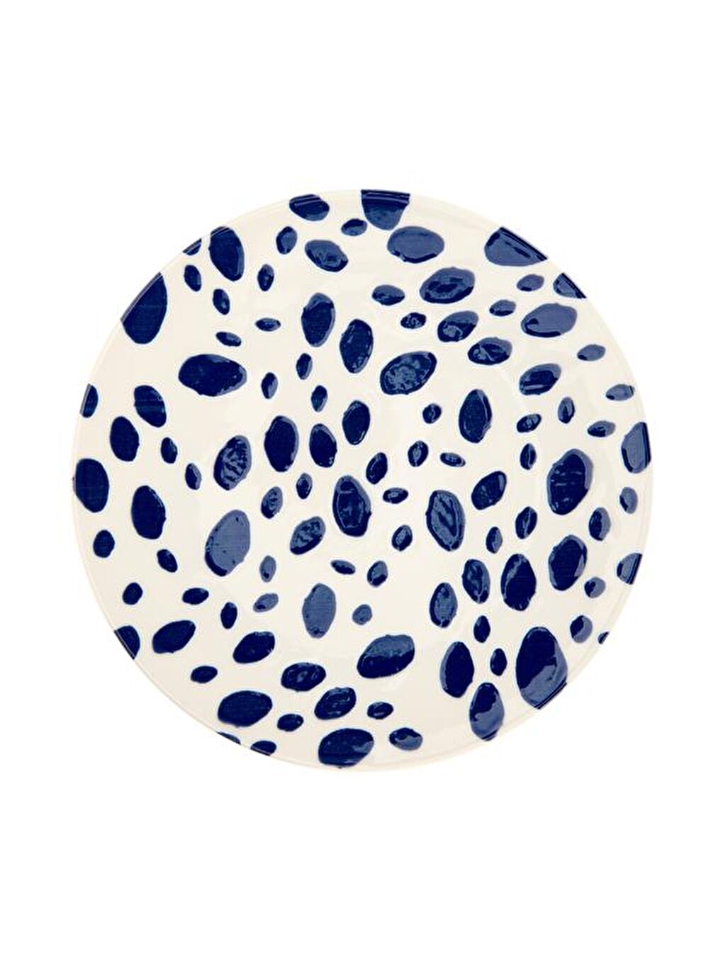 Lido Puantiyeli Servis Tabağı - Mavi - 25 cm