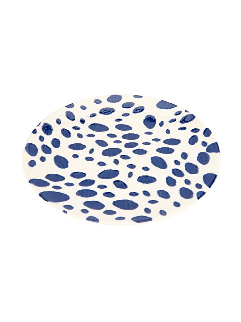 Lido Puantiyeli Servis Tabağı - Mavi - 25 cm-1