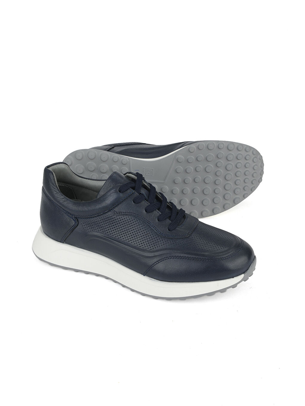 Erkek Hakiki Deri Sneaker 1531026Z290 Lacivert-3