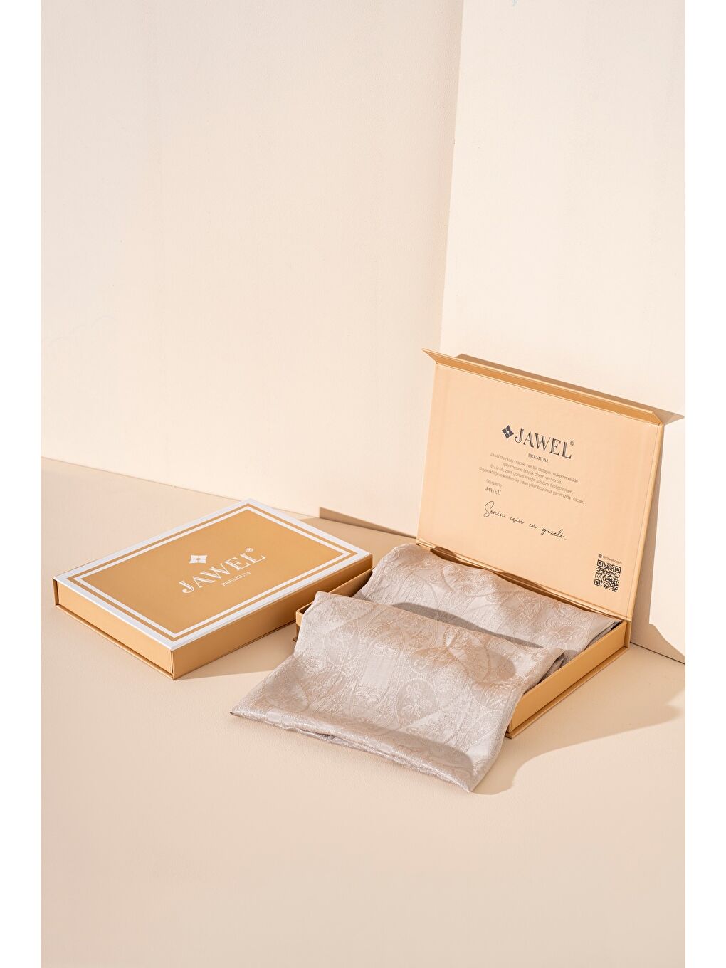 Ekru Kadın Pirsus Modal Floş Şal-2