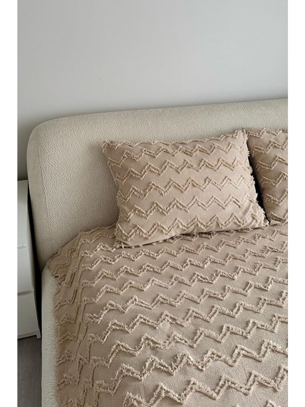 Lumpa 2 Parça Tek Kişilik Pike Takımı Bej-1