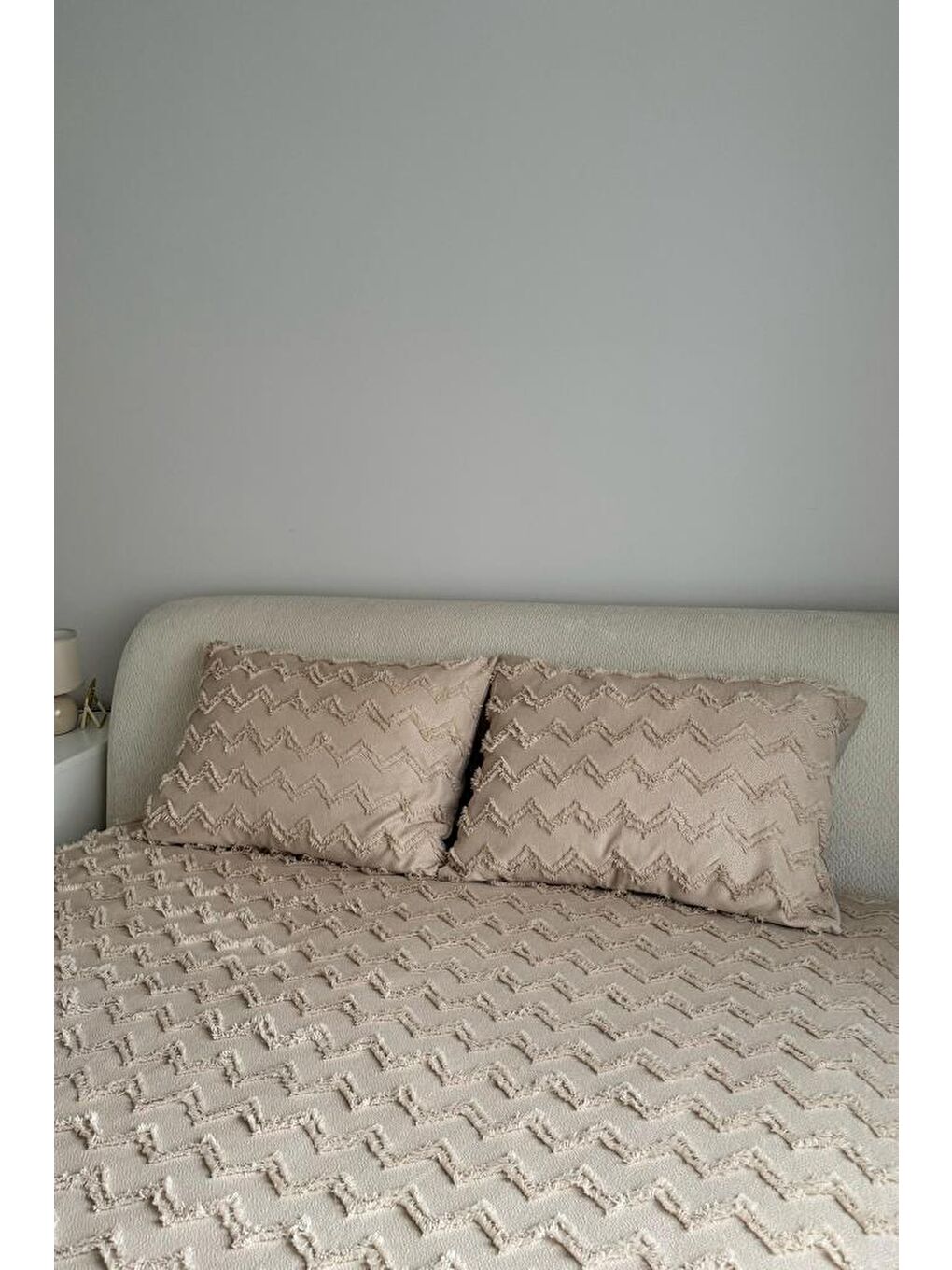 Lumpa 2 Parça Tek Kişilik Pike Takımı Bej-2