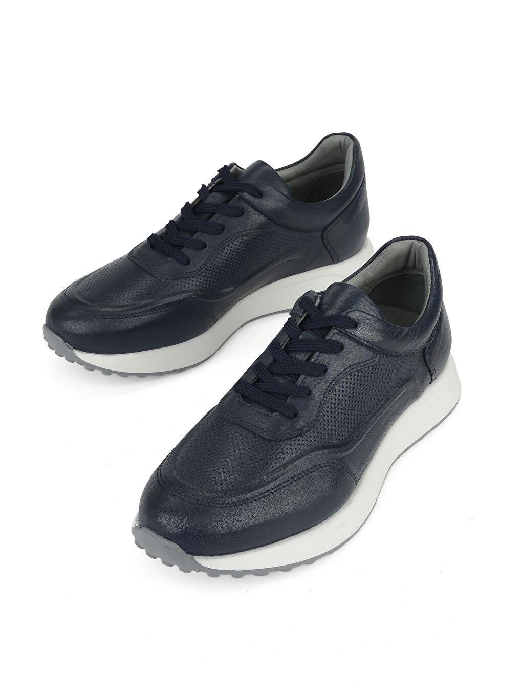 Erkek Hakiki Deri Sneaker 1531026Z290 Lacivert-4