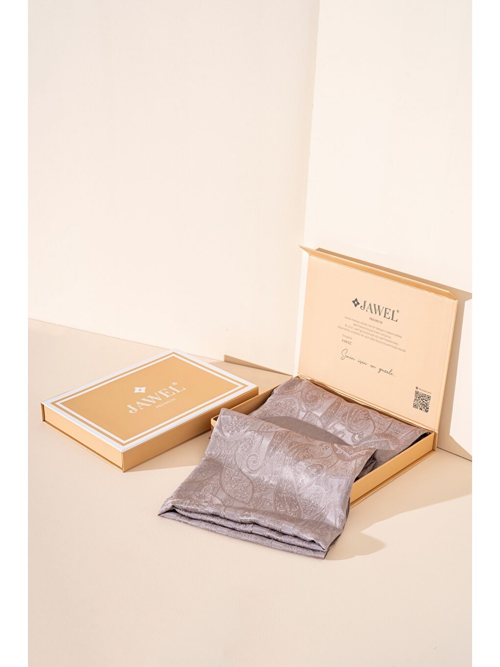 Bej Kadın Pirsus Modal Floş Şal-2