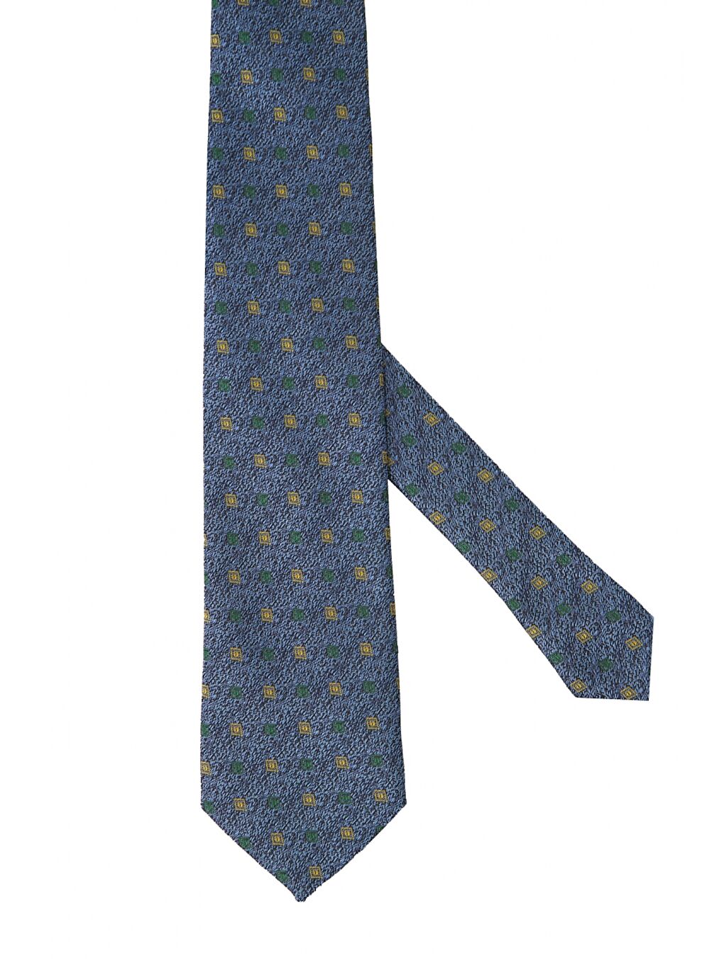 Erkek Lacivert-Mavi Desenli Nano Kravat-1