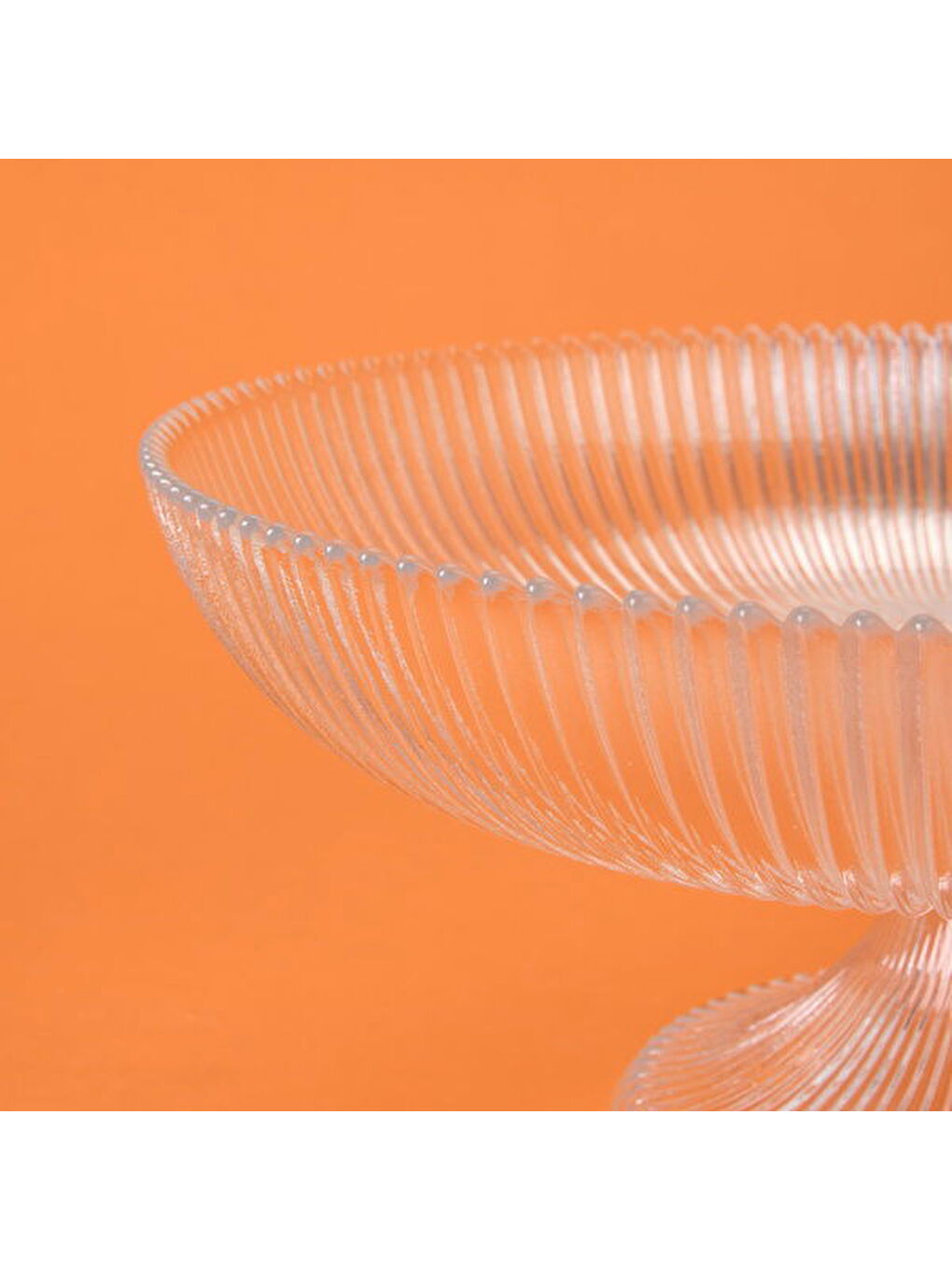 Renksiz Ayaklı Cam Meyvelik - Şeffaf - 30 cm-2