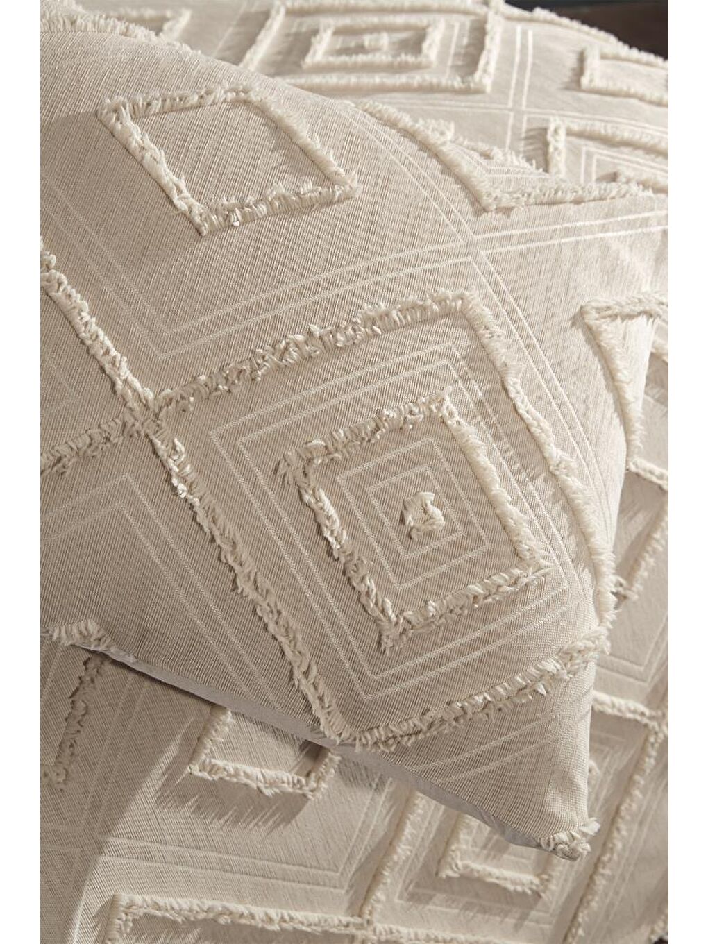 Samira 2 Parça Tek Kişilik Pike Takımı Bej-4