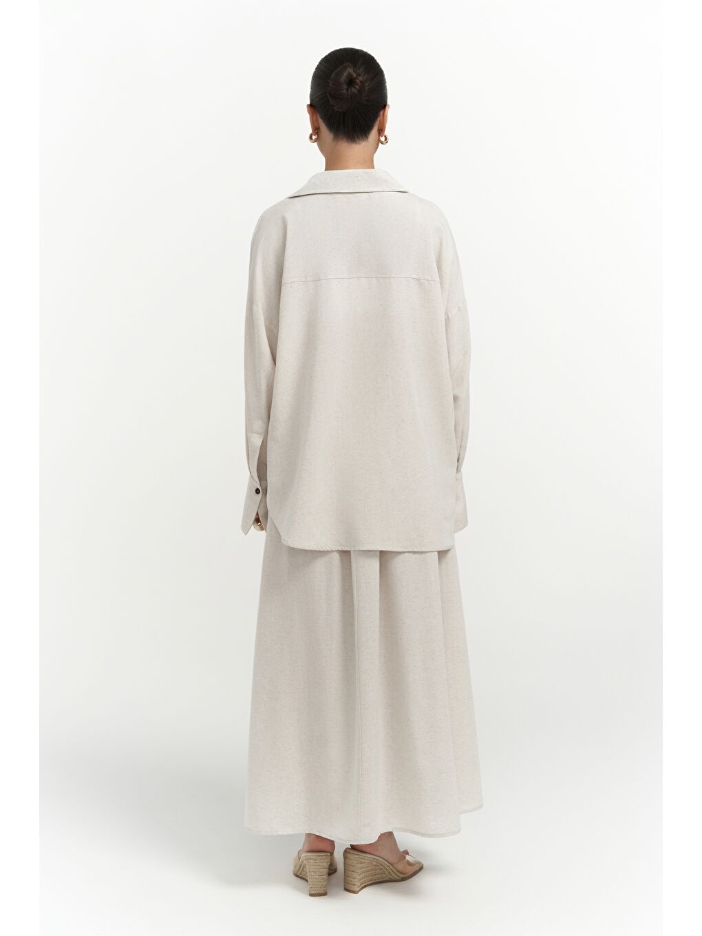 Ambra Bej Gömlek Etek Takım-2