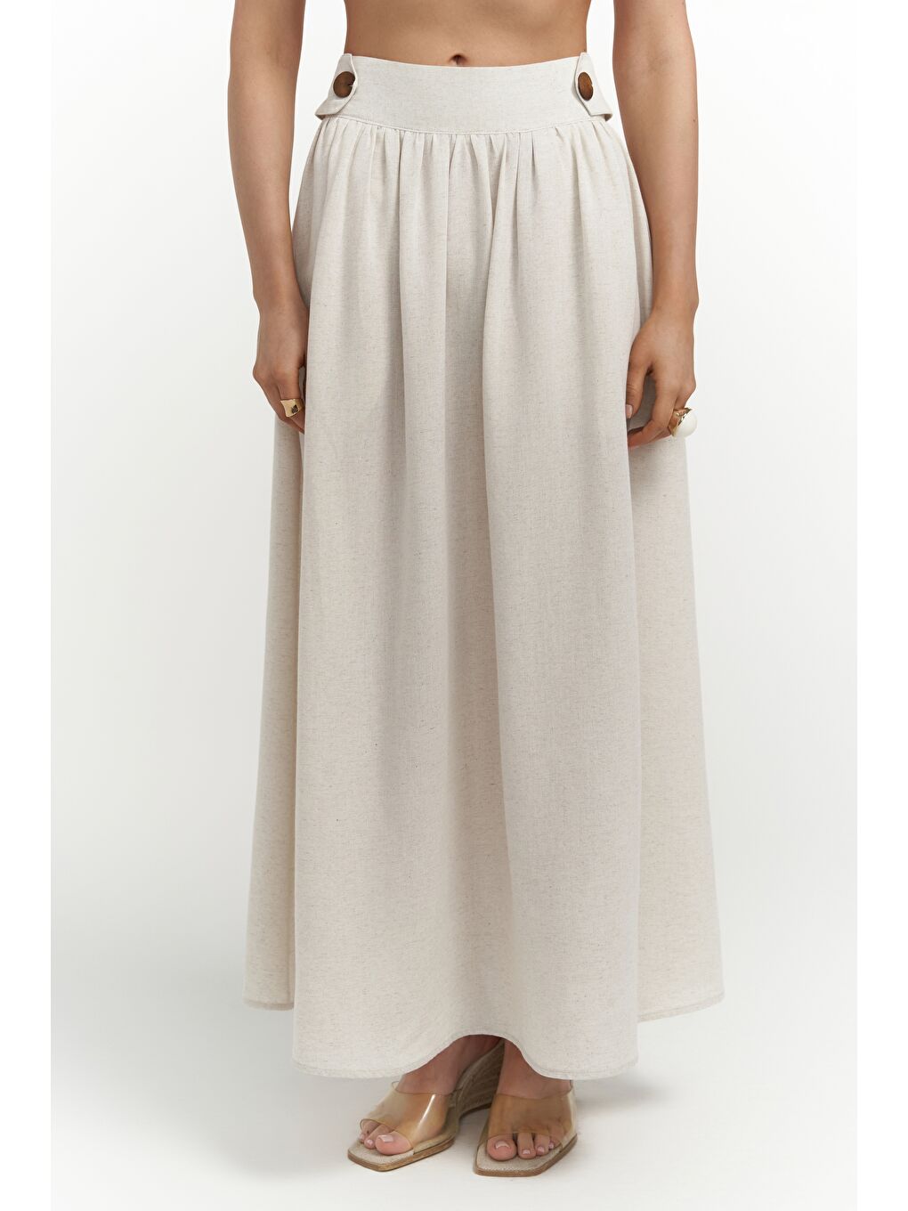 Ambra Bej Gömlek Etek Takım-3