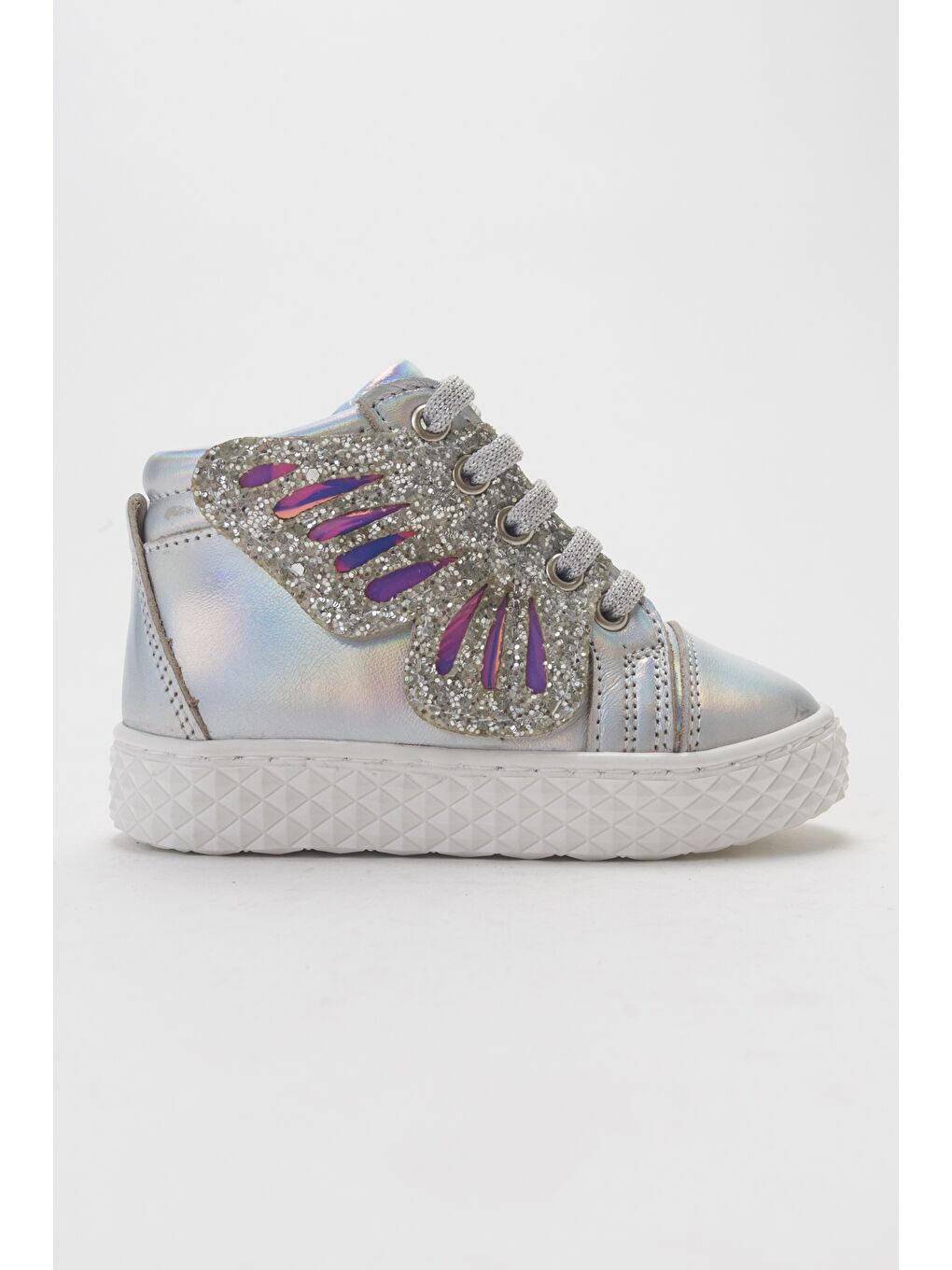 Gri Kız Çocuk Gümüş Hakiki Deri Suya Dayanıklı Anatomik İlk Adım Bot-3