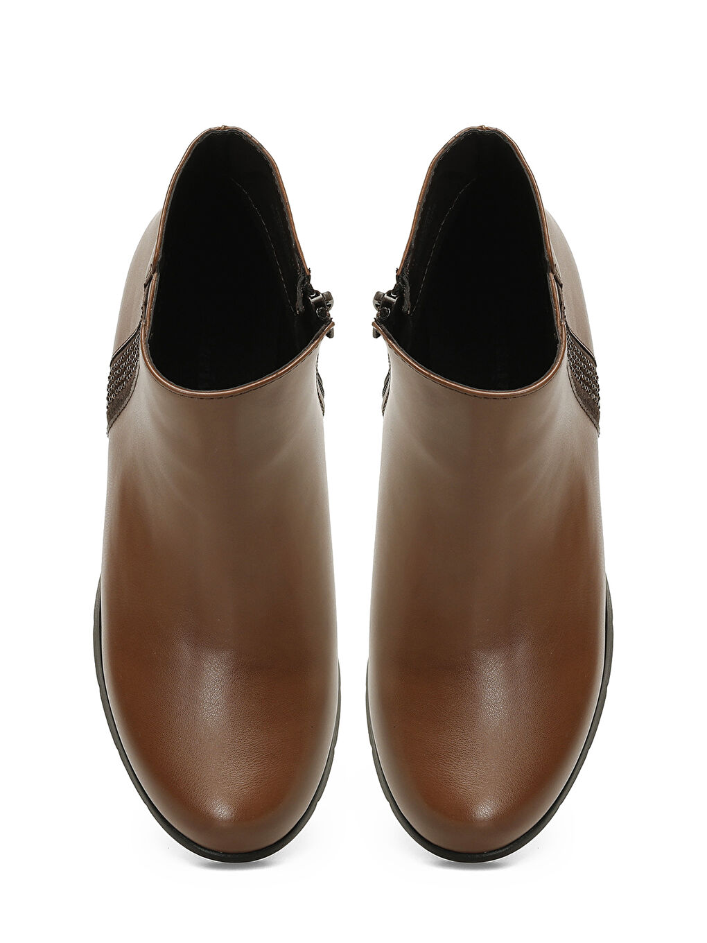 Kahverengi 166662.Z4PR Taba Kadın Dolgu Topuk Bot-3