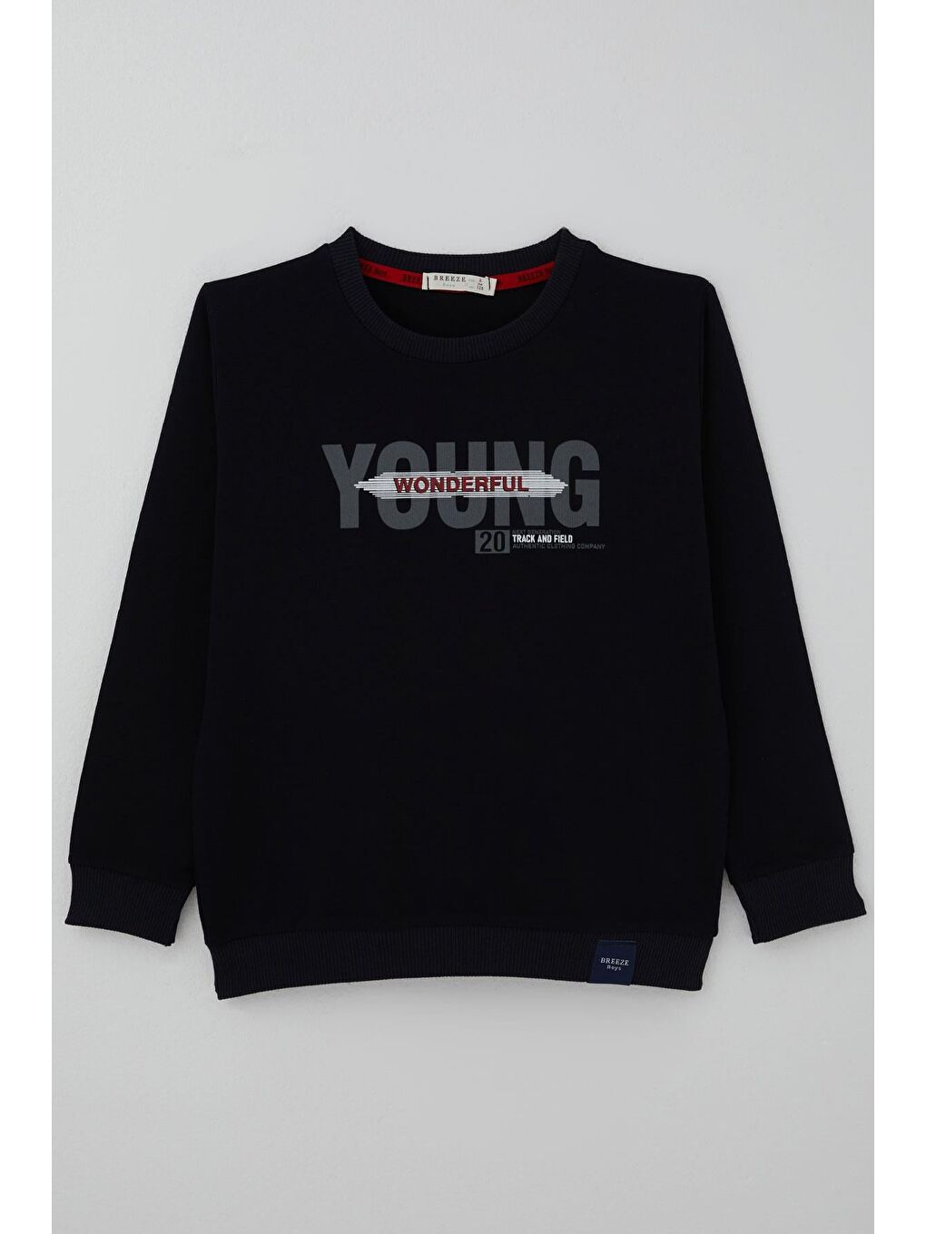 Erkek Çocuk Sweatshirt Yazı Baskılı Lacivert (8-14 Yaş)-2