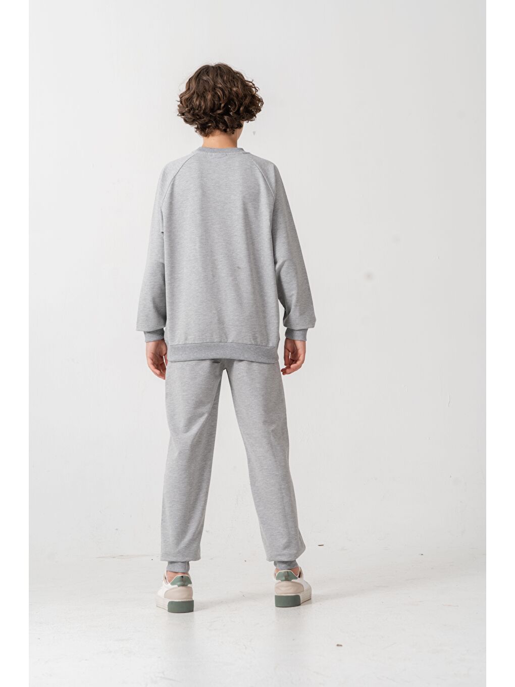 Gri 1984 Champ Aplike Nakışlı Baskılı Erkek Çocuk Alt Üst Eşofman Takımı-6