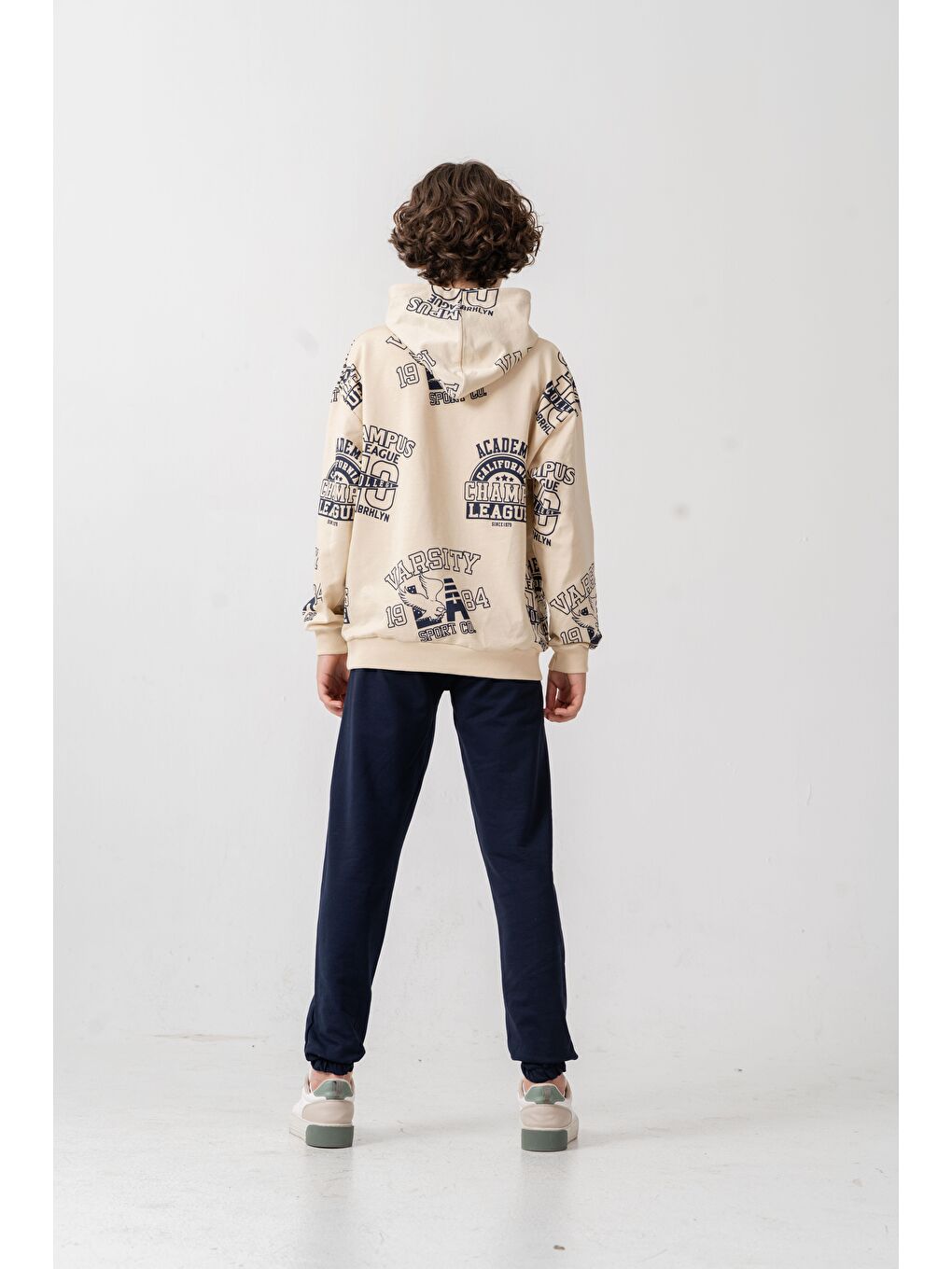 Lacivert Academy California Champ League Since 1979 Baskılı Erkek Çocuk Alt Üst Eşofman Takımı-4