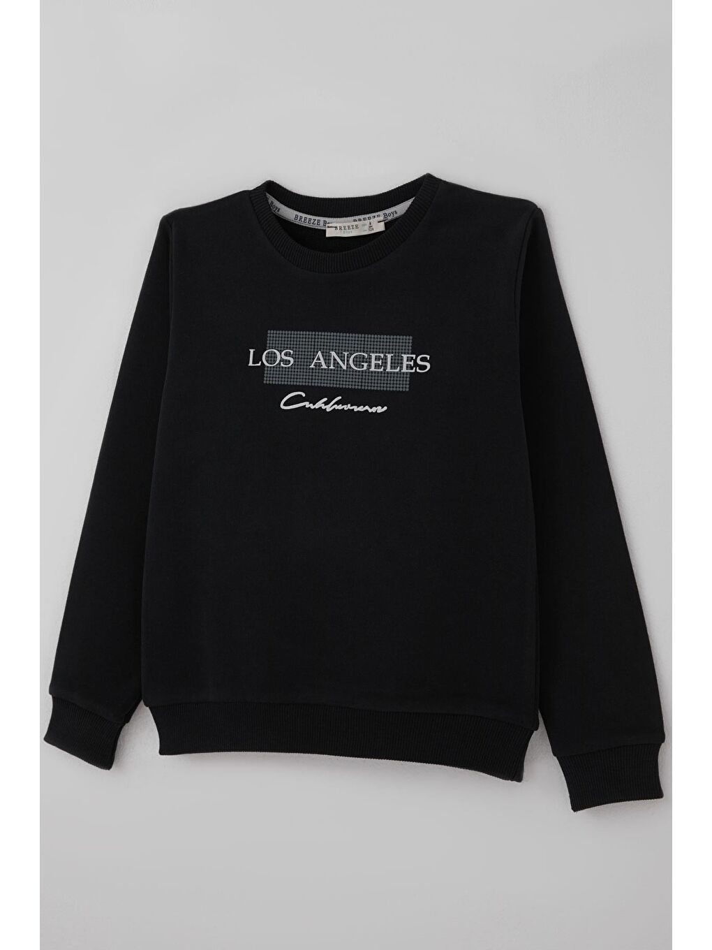 Erkek Çocuk Sweatshirt Los Angeles Yazı Baskılı Siyah (8-14 Yaş)-2