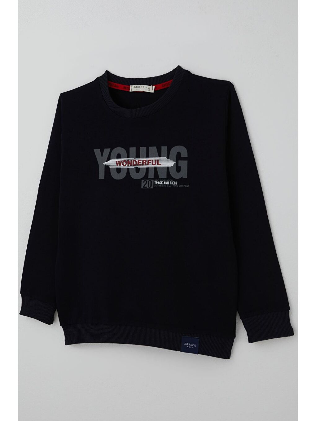 Erkek Çocuk Sweatshirt Yazı Baskılı Lacivert (8-14 Yaş)-4