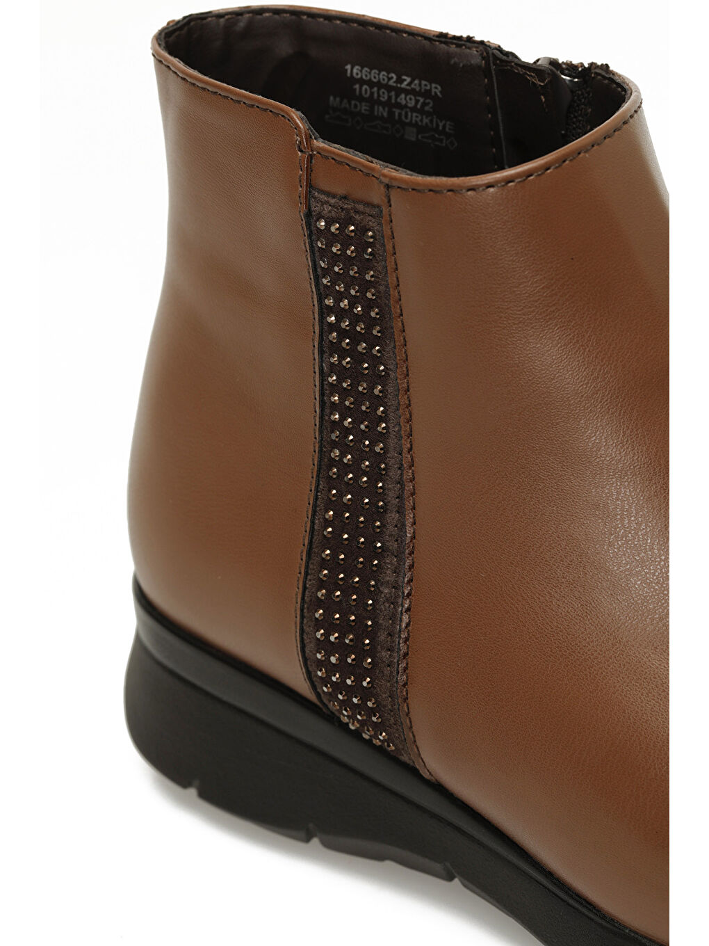 Kahverengi 166662.Z4PR Taba Kadın Dolgu Topuk Bot-6